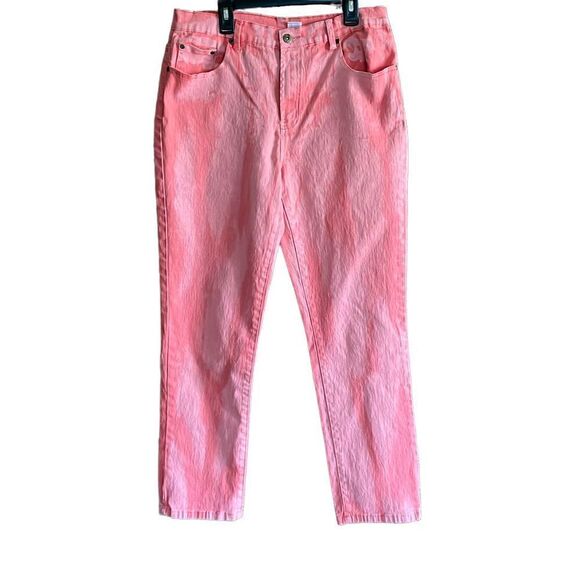 DG2 Diane Gilman Coral Tie Dye Jeans 10 - Picture 6 of 12